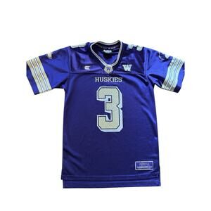 Washington Huskies UW Youth M 12-14 Football Jersey Colosseum Athletics #3 Shirt